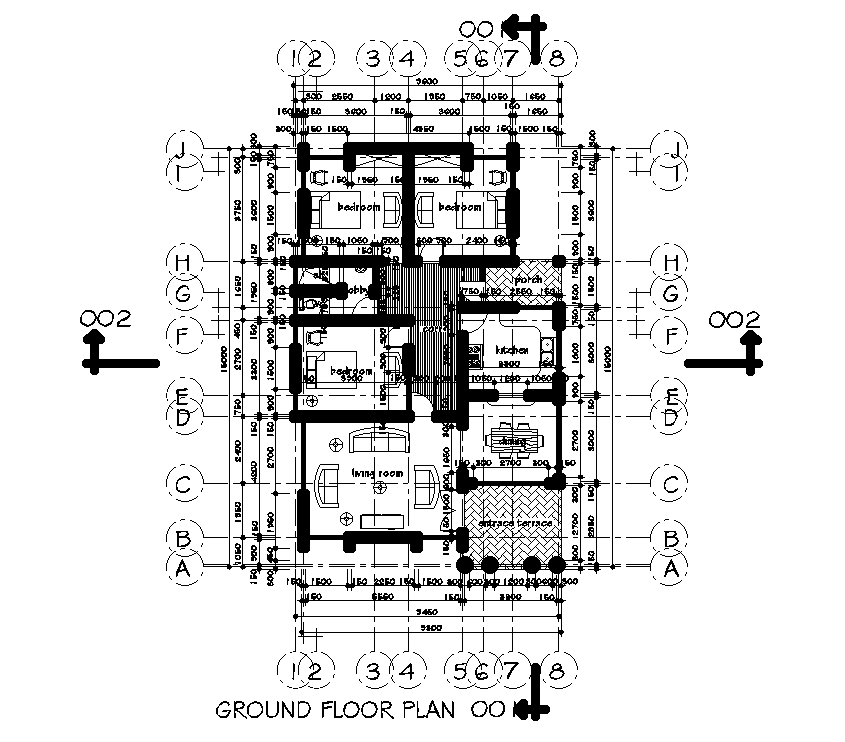 10x15m house plan is given in this Autocad drawing file.Download now ...
