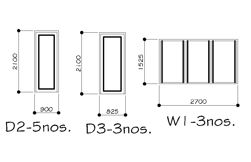 10x15m house plan of doors and windows details are given in this ...