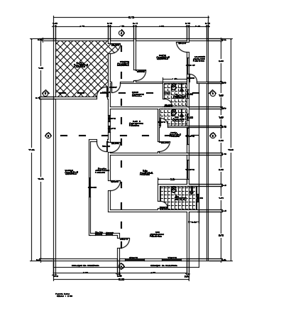 10x17m architecture 2bhk house plan CAD model - Cadbull
