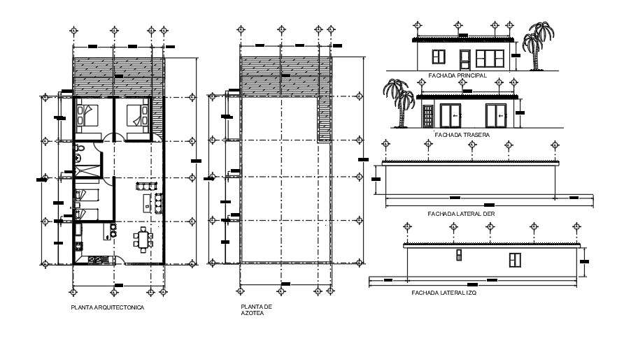 10x20 Meter 3 BHK AutoCAD Plan Layout File - Cadbull