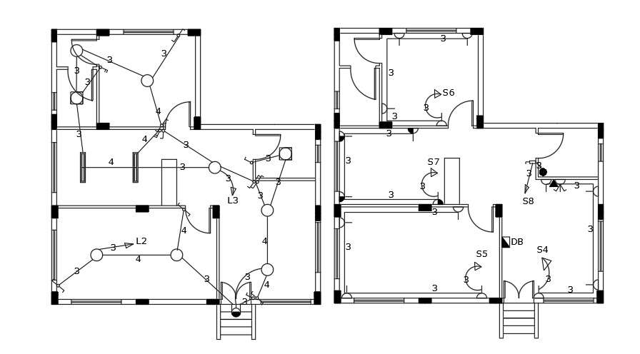 11x11 Meter Electric Plan Of House AutoCAD File - Cadbull