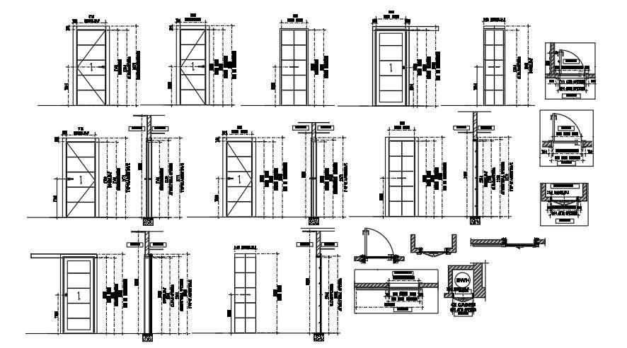 11x18m House Plan Door Detail Drawings Are Given In This File - Cadbull