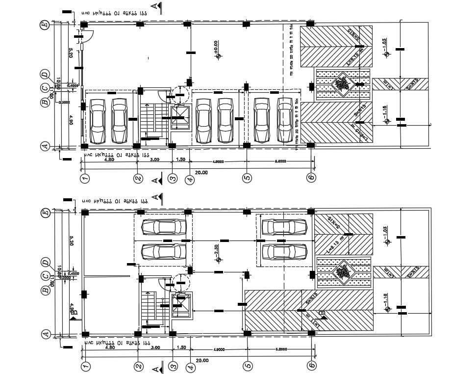 11x20m Apartment Ground Floor Plan Is Given In This Autocad Drawing Modeldownload Now Cadbull