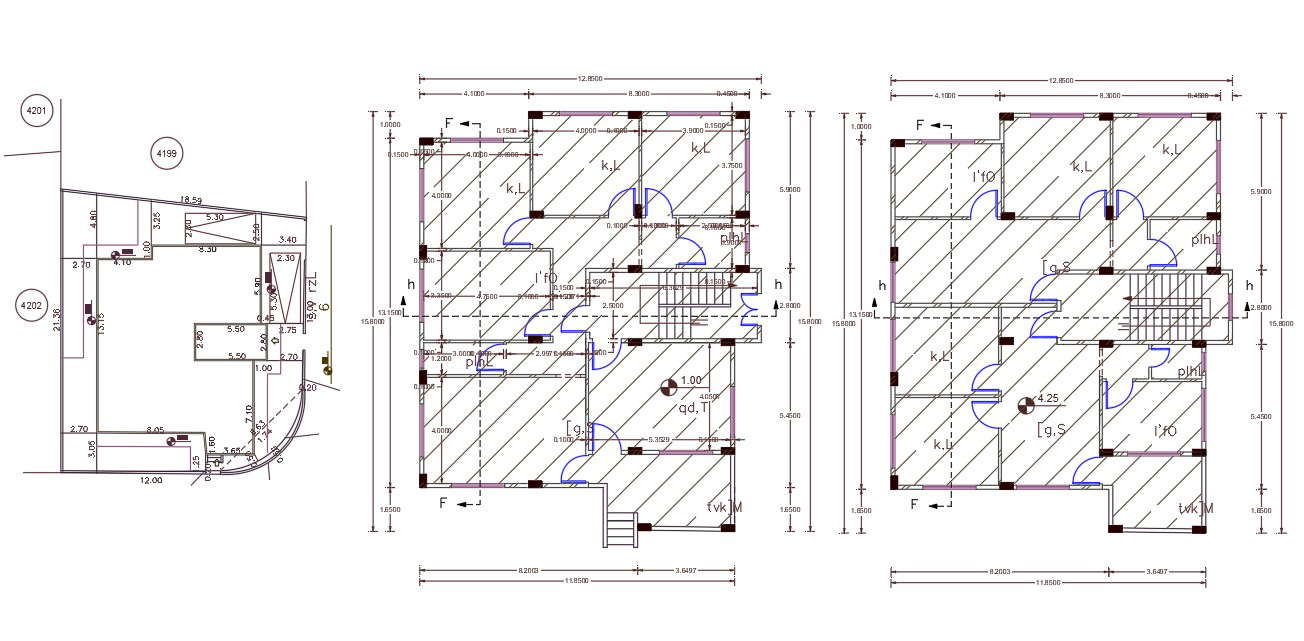 12Mtr X 16Mtr House with Mater Plan Design DWG File - Cadbull