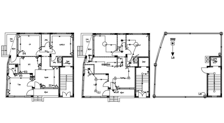 12x12 Meter Electric Plan Of House AutoCAD File - Cadbull