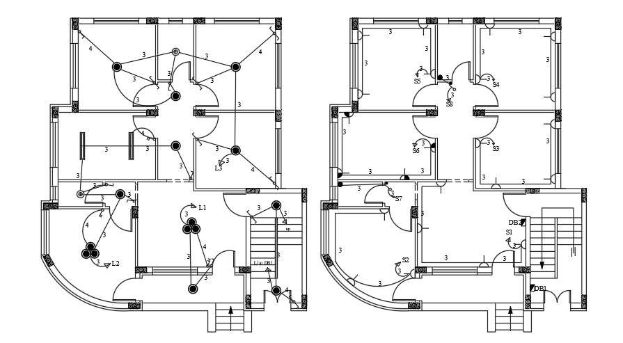 12x13 Meter Electric Plan Of House AutoCAD File - Cadbull