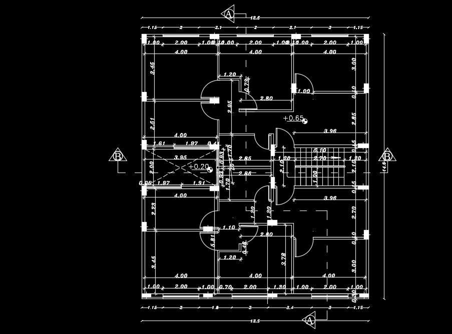 12x14m home plan is given in this AutoCAD drawing model - Cadbull