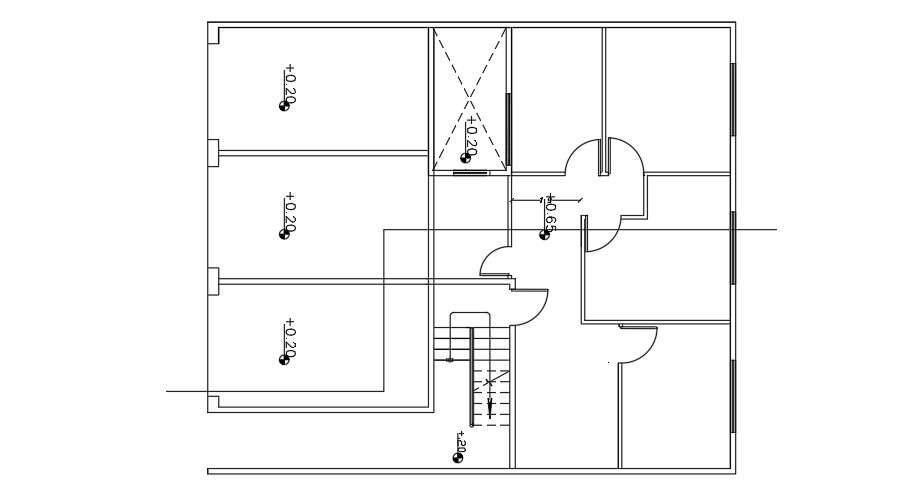 12x15m ground floor AutoCAD house plan layout drawing - Cadbull