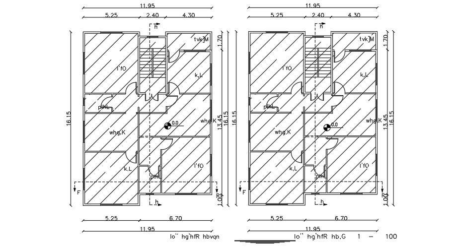 12X16 Meter House Plan Autocad File Download - Cadbull