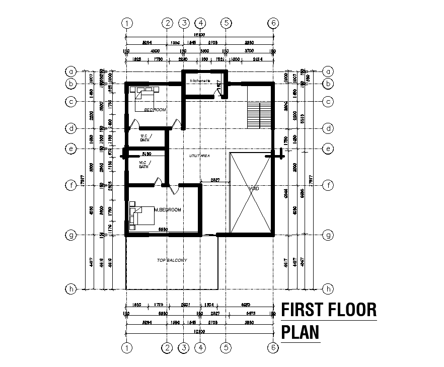 12x18m First Floor House Plan Is Given In This Autocad Drawing Filedownload Noiw Cadbull