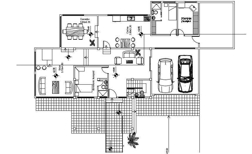 12x20m two story villa house plan CAD drawing is given in this file ...