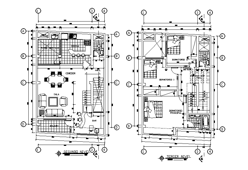 12x8m house plan is given is given in the form of 2D Autocad drawing ...