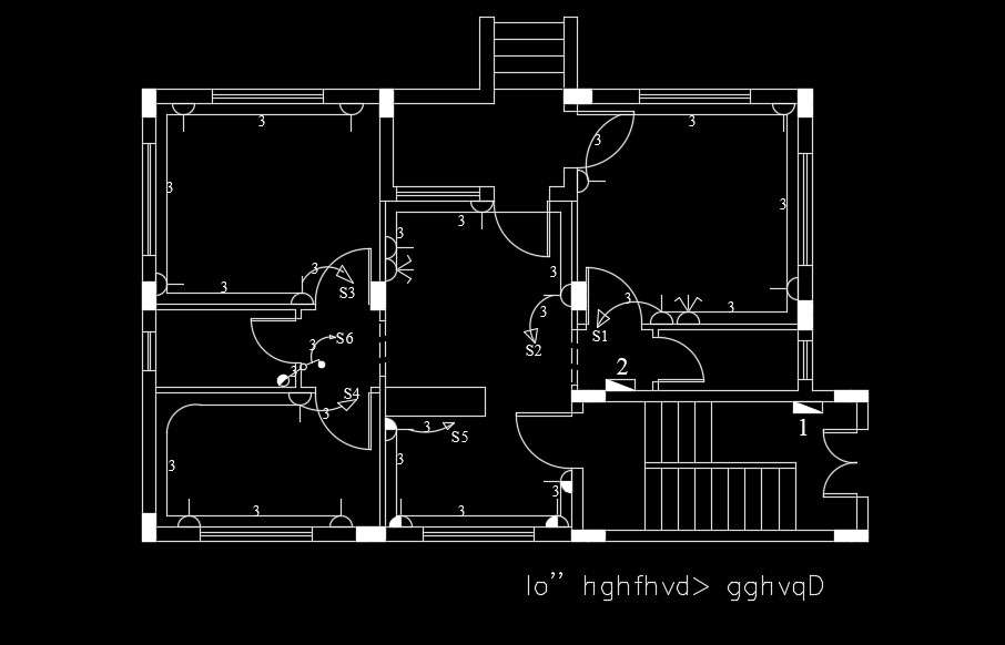 12x8m house plan of the electrical switch points download now - Cadbull