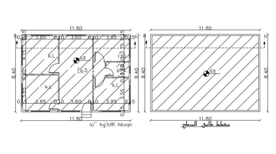 12x9 Meter House Floor Plan Cad Dwg File Cadbull 9891