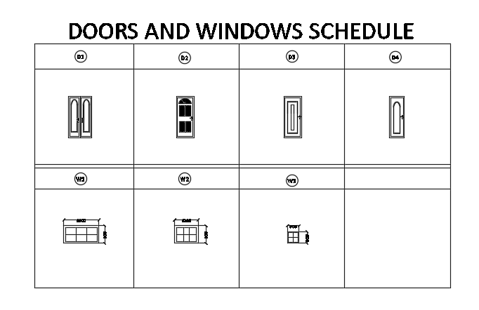 12x9m house plan door and window plans are given in this CAD file - Cadbull