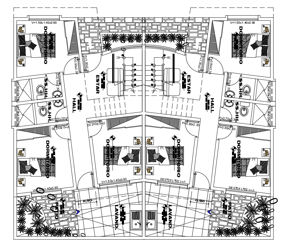 130-square-meter-joint-house-with-furniture-layout-drawing-dwg-file-cadbull