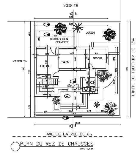 13x15m Architecture Ground Floor House Plan Cad Model Cadbull