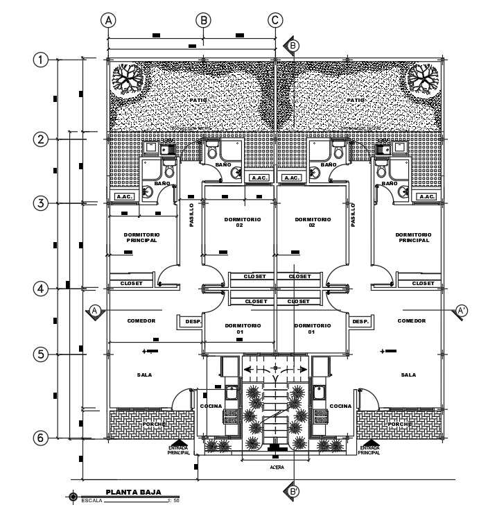 13x16m Ground Floor House Plan Is Given In This Autocad Drawing Filedownload Now Cadbull