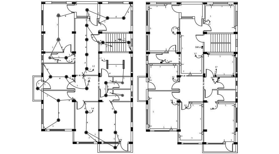 13x21 Meter Electric Plan Of Apartment AutoCAD File - Cadbull