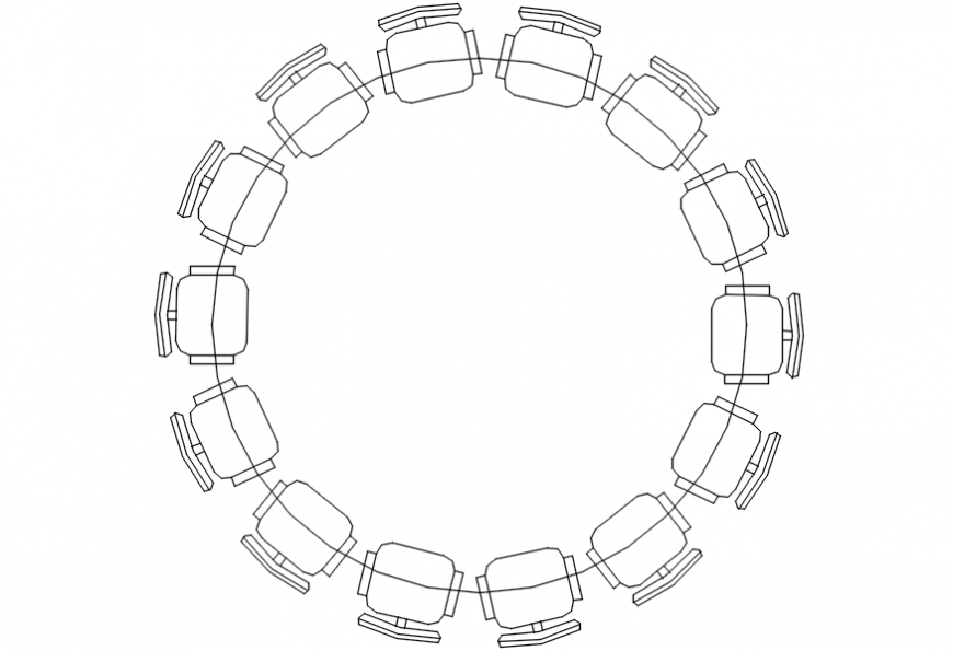 14 seater round dining table