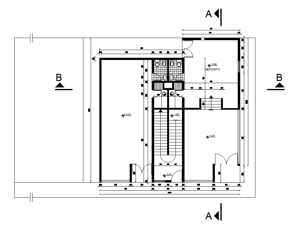 14x14m First Floor Duplex House Plan Is Given In This Autocad Drawing Model Download Now Cadbull