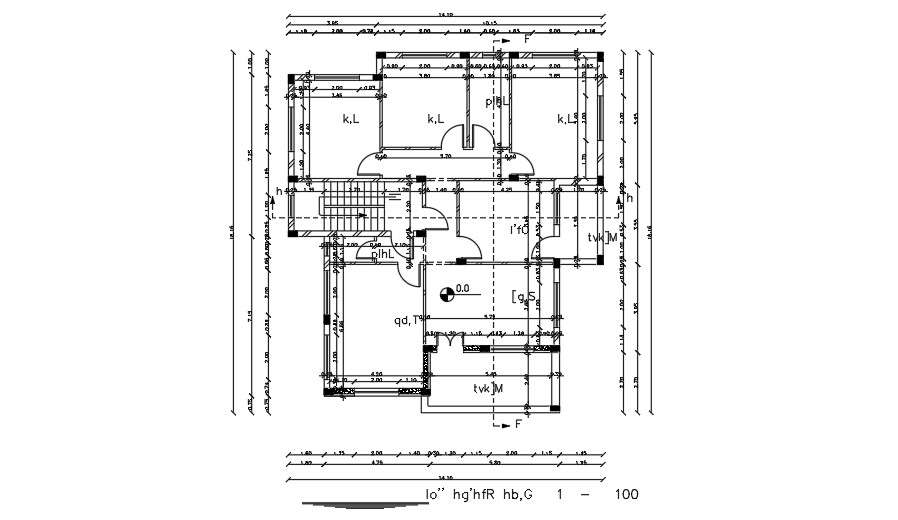 14x16m first floor house plan download now - Cadbull