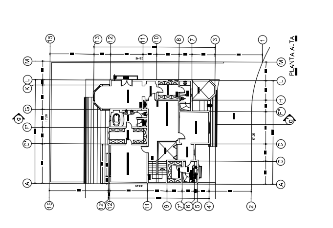 14x17m two story first floor house plan - Cadbull