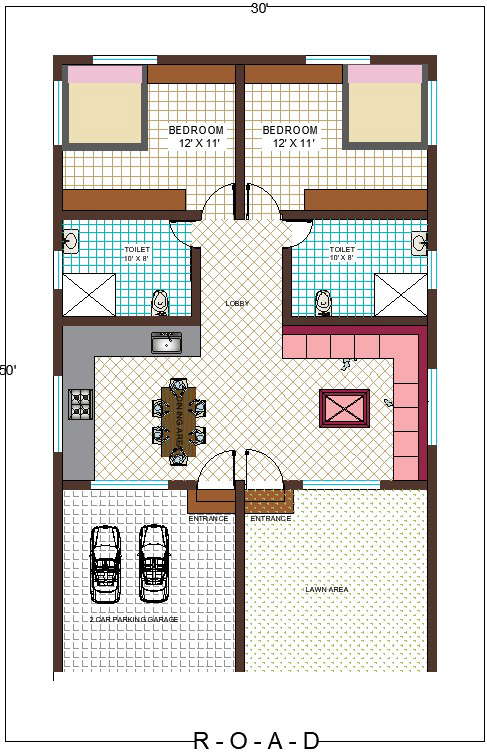 1500sqft APARTMENT HOUSE PLAN. Detail Drawing Presented In This AutoCAD ...