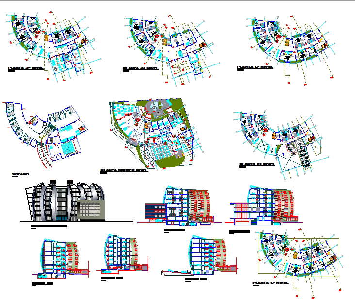 Hotel Four Star Plan - Cadbull