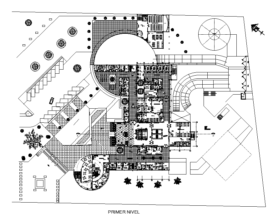 157x118m hospital site plan is given in this Autocad drawing file ...