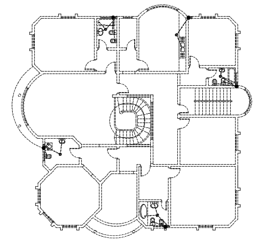 15x15m Villa Ground Floor House Plan Cad Drawing Cadbull