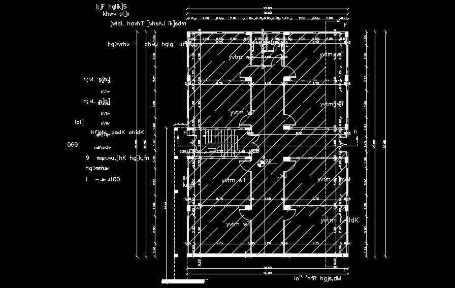 15x20m House Plan Is Given In This Autocad Drawing Model Cadbull