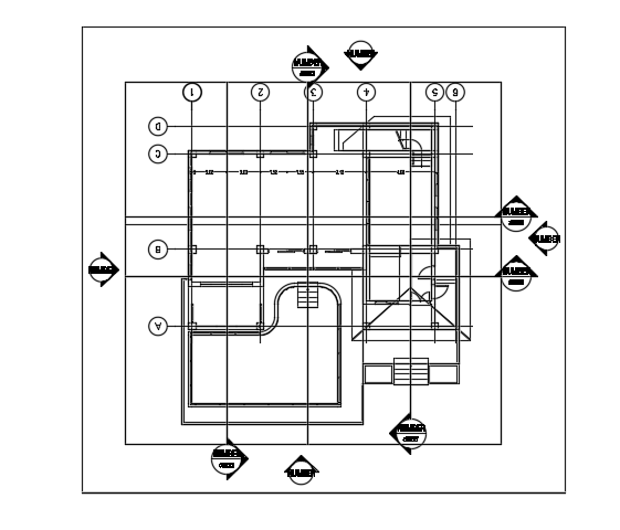 15x13m house plan layout cad drawing is given in this file - Cadbull