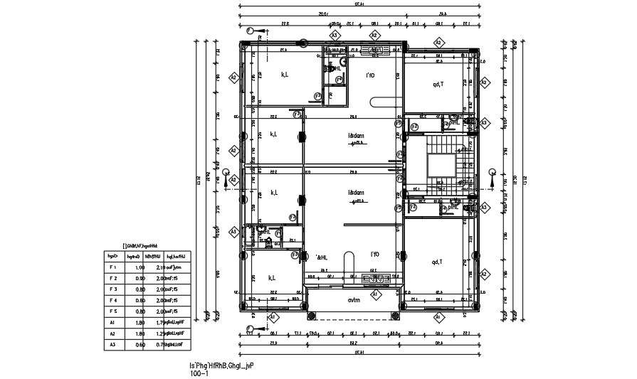 15x18 Meter Apartment Building Centerline Plan AutoCAD File - Cadbull