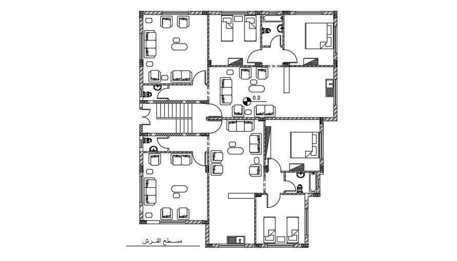 15x18 Meter Apartment Furniture Layout Plan AutoCAD File - Cadbull