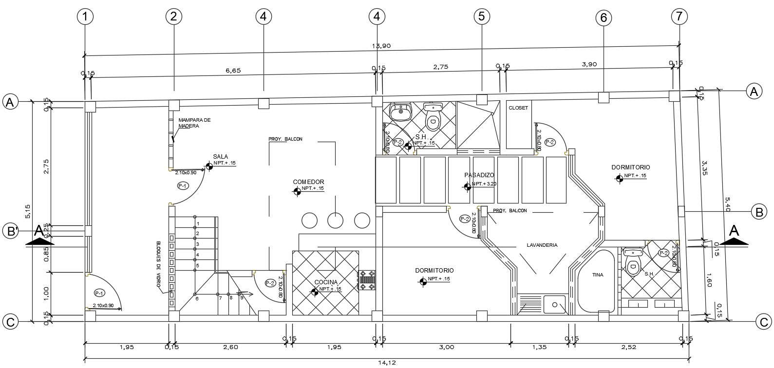 15x6m Ground Floor Home Plan Is Given In This Autocad Drawing File Download The Autocad Model