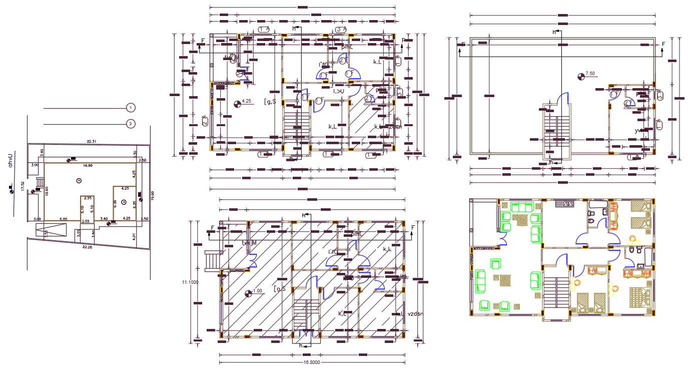 160 Meter 3 Bhk House Building Design Autocad File Cadbull