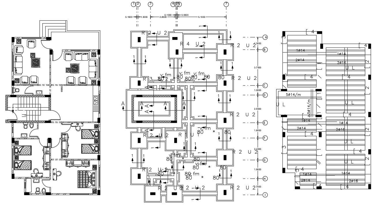 3 Bhk Architecture House Plan Design Dwg File Cadbull Images