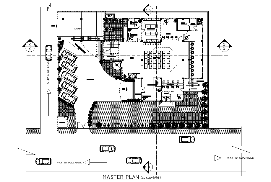 16x12m bank building ground floor plan is given in this