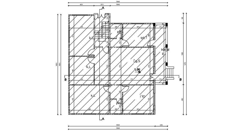 16x16 Meter Ground Floor Layout DWG File - Cadbull