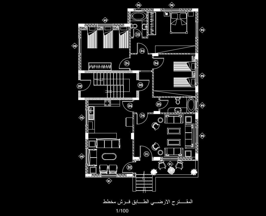 16x21m house plan furniture’s block AutoCAD drawing - Cadbull