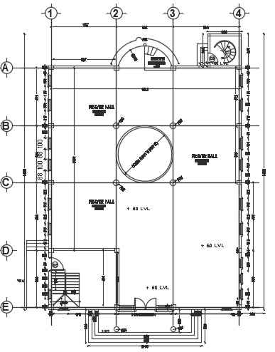 16x25m mosque first floor plan Autocad model is given in this file ...