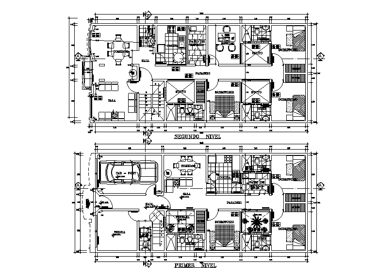 16x8m house plan is given in this Autocad drawing file. Download now ...