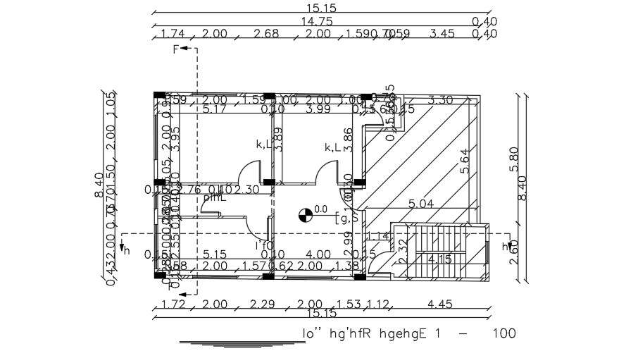 16x8m second floor house plan AutoCAD drawing - Cadbull