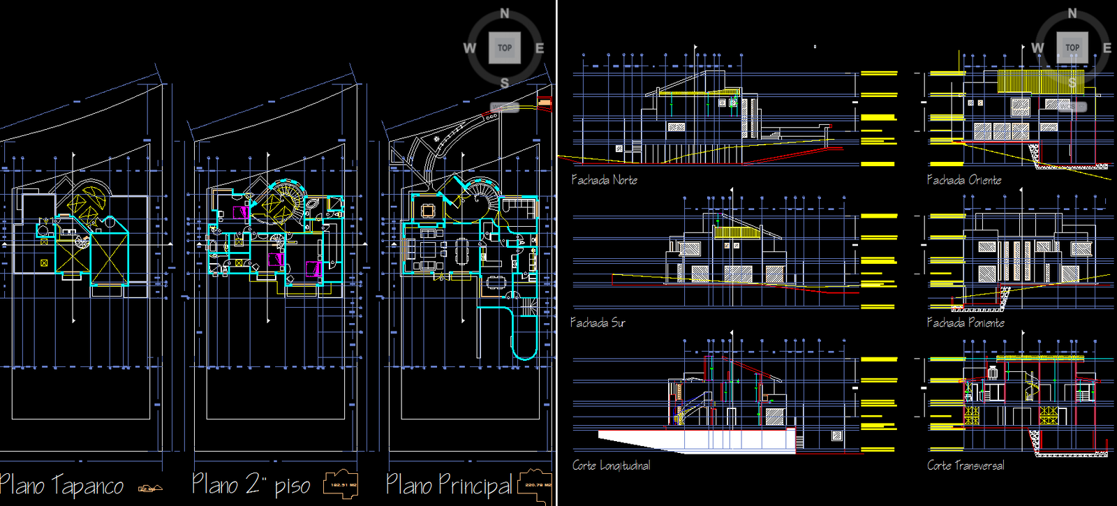 House cad drawings are given in this cad file. Download this cad file ...