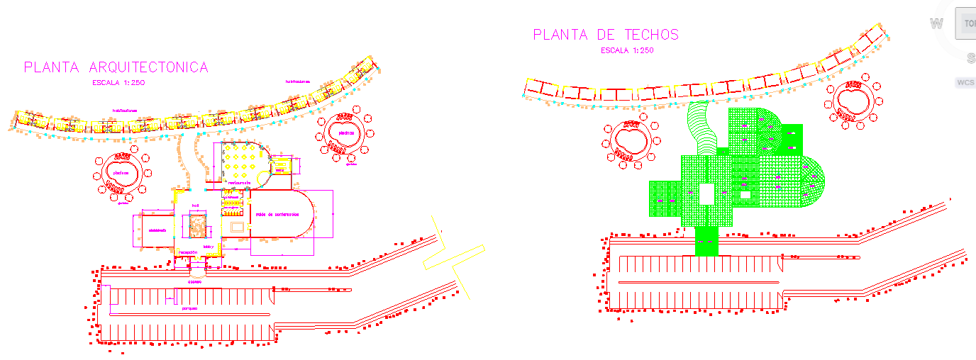 Hotel plan - Cadbull