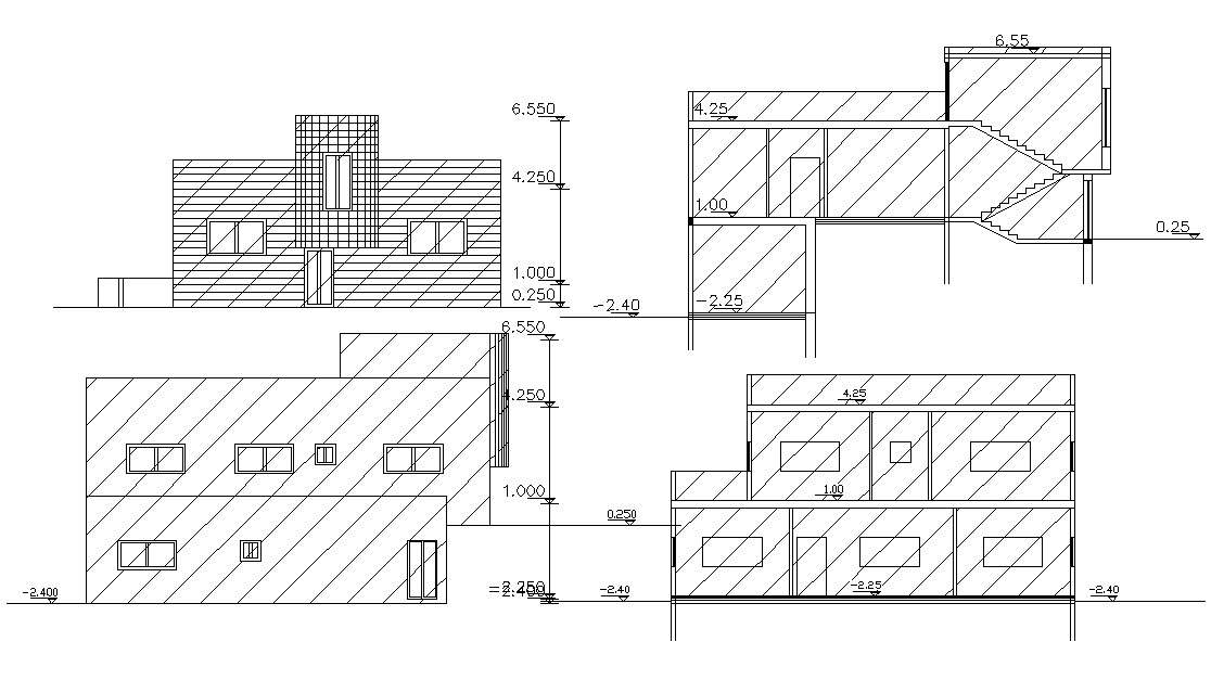 176 Sq Yards House Building Design DWG File - Cadbull