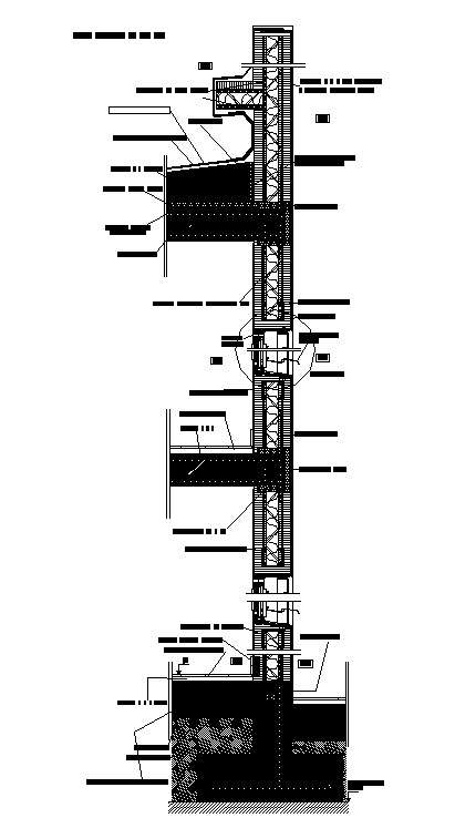 Building section detail - Cadbull