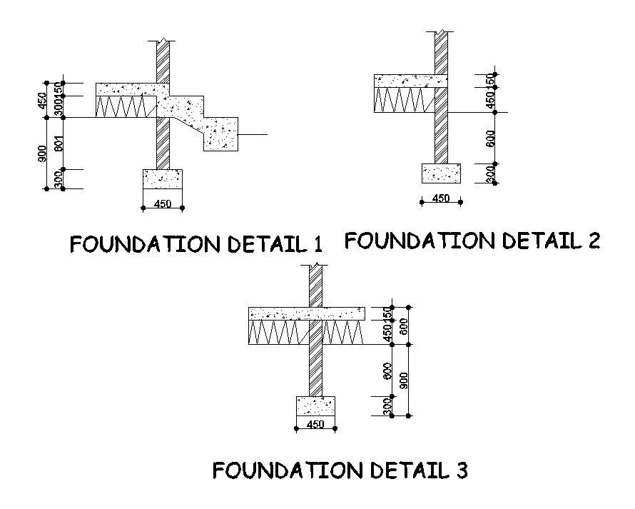 17x10m House Plan Of Foundation Detail Is Given In This Autocad Drawing Model Download Now