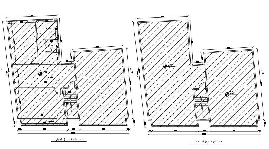 17x11m First Floor House Plan Autocad Drawing Cadbull